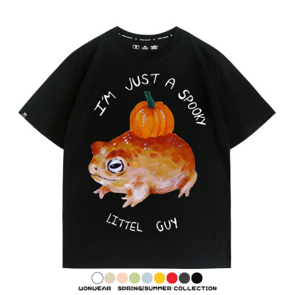 可愛青蛙呱呱搞怪 親子情侶裝寬鬆短袖T