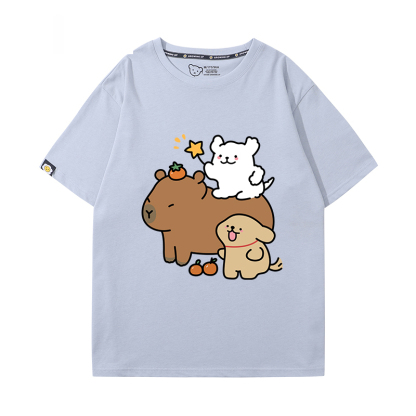 卡皮巴拉 2024親子情侶男女同款 T恤