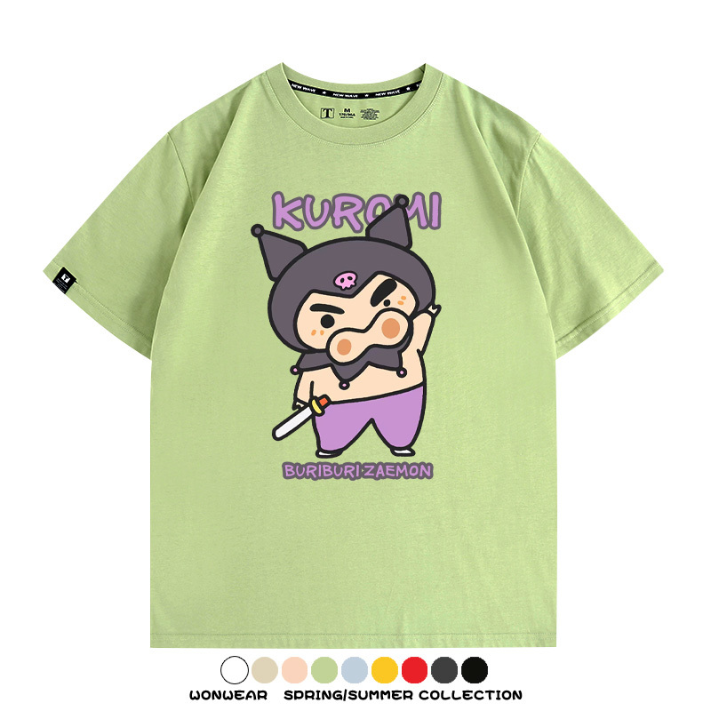 三麗鷗x蠟筆小新肥嘟嘟左衛門 親子情侶寬鬆短袖T