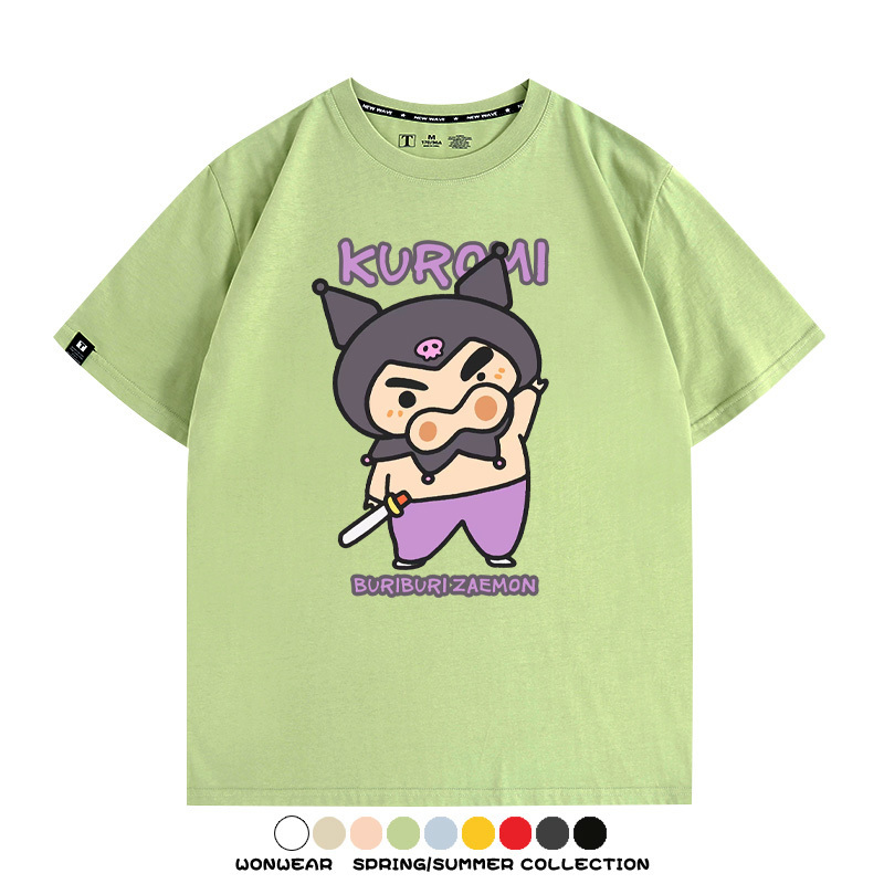 三麗鷗x蠟筆小新肥嘟嘟左衛門 親子情侶寬鬆短袖T