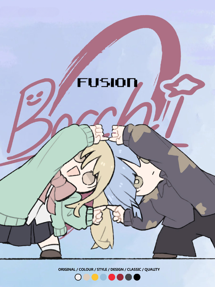 孤獨搖滾日系二次元 親子情侶裝寬鬆短袖T