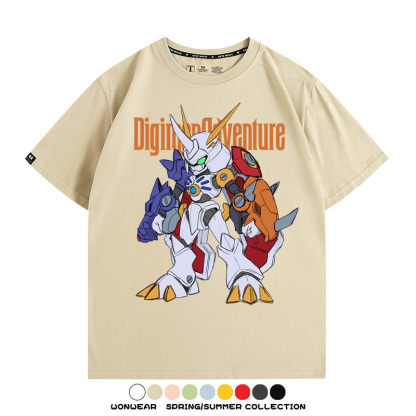 數碼寶貝聯名動漫 親子情侶裝寬鬆短袖T
