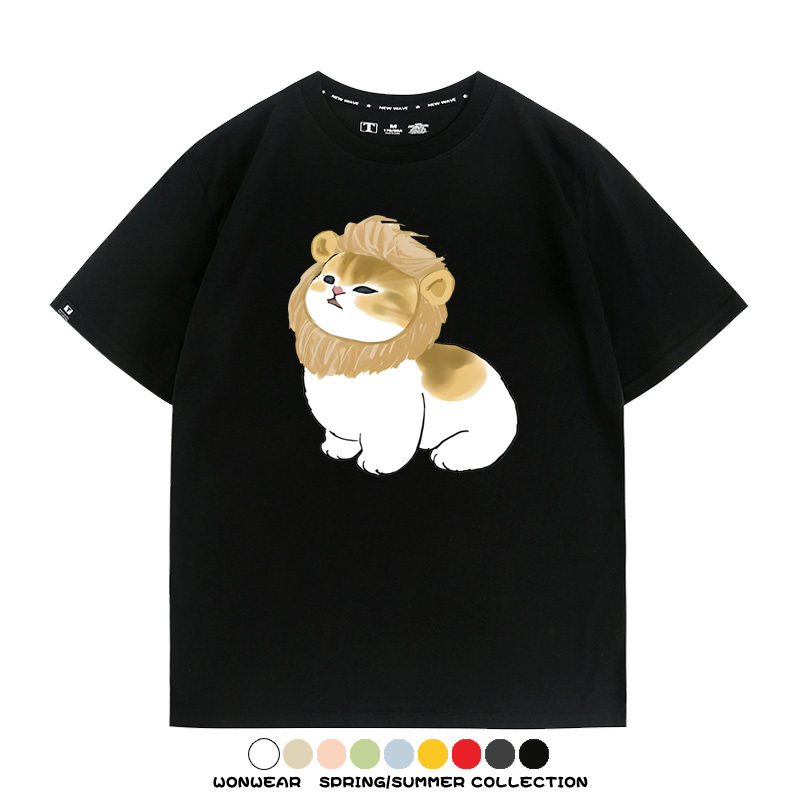 貓貓COS獅子 親子情侶裝寬鬆短袖T