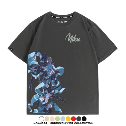 Miku初音未來周邊T恤動漫二次元休閒半袖男青少年短袖衣服潮百搭
