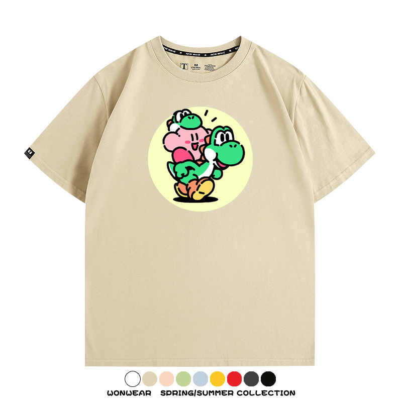 星之卡比遊戲 親子情侶裝寬鬆短袖T