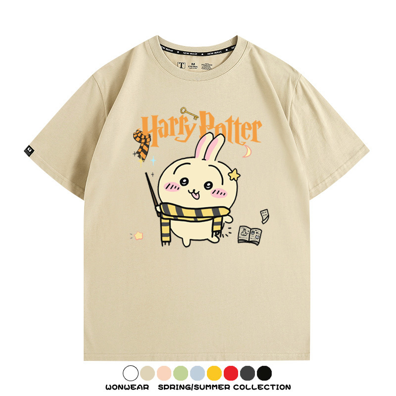 Chiikawa聯動哈利波特 親子情侶裝寬鬆短袖T