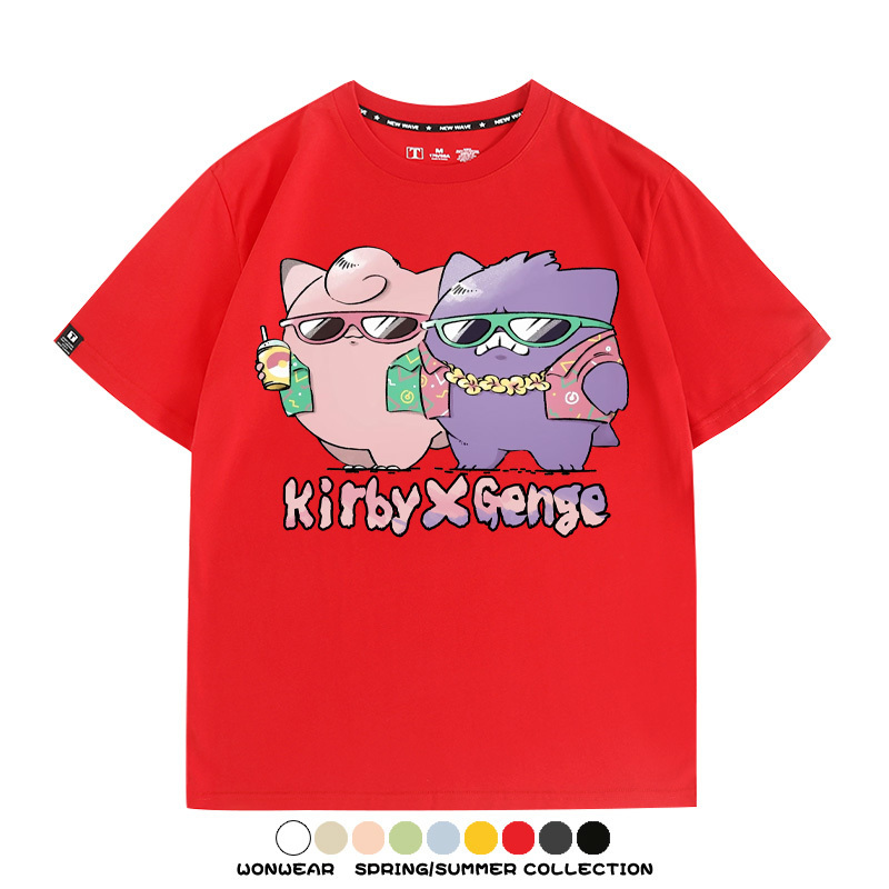 精靈寶可夢度假風動漫周邊短袖T恤