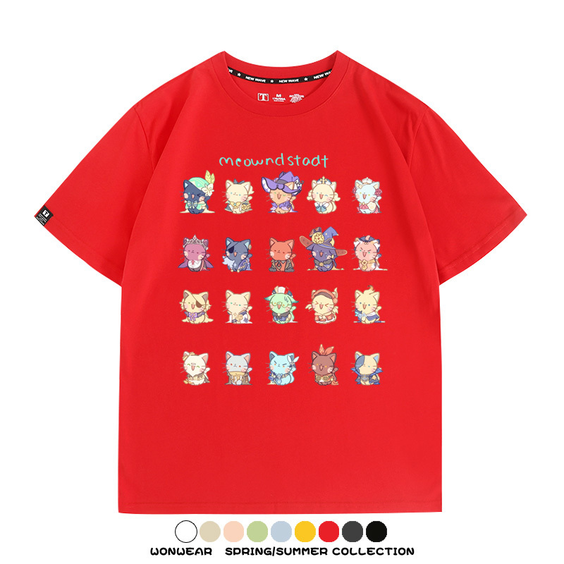原神貓貓COS 親子情侶裝寬鬆短袖T