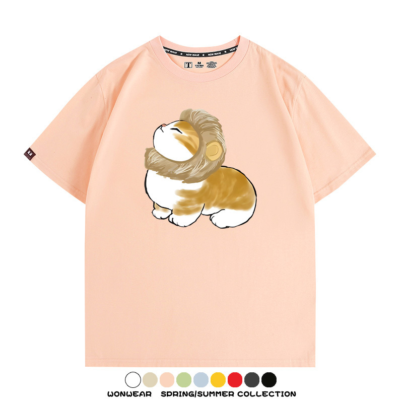 貓貓COS獅子 親子情侶裝寬鬆短袖T