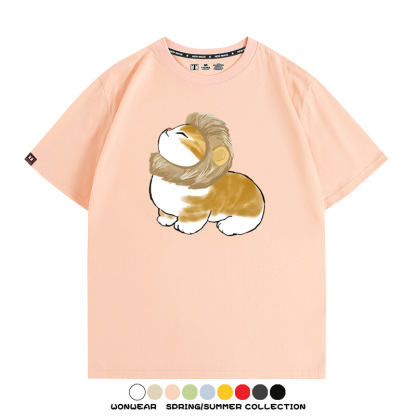 貓貓COS獅子 親子情侶裝寬鬆短袖T