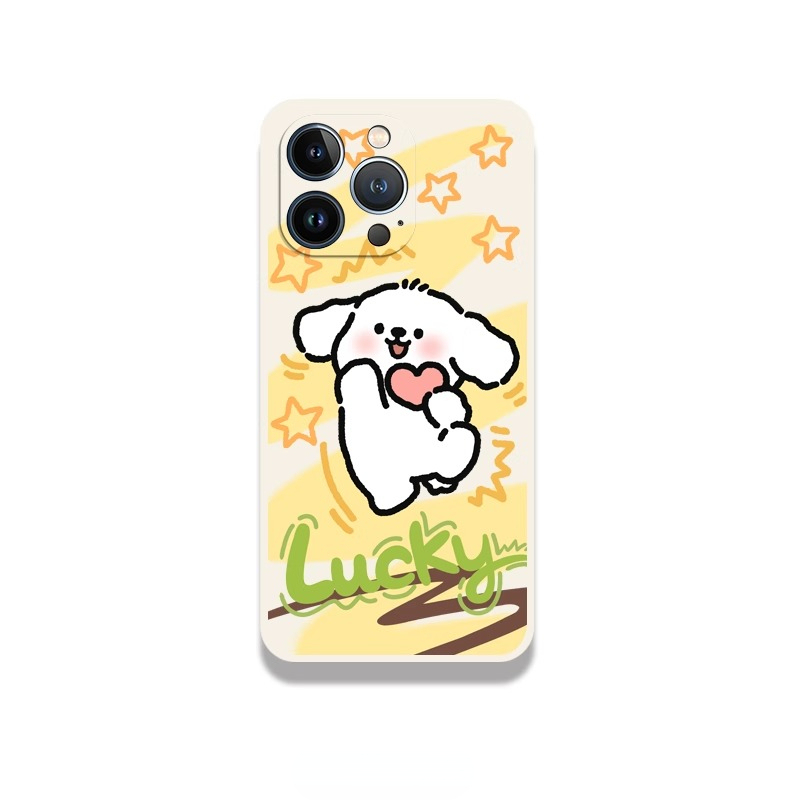 蘋果 系列線條小狗硅膠防摔軟殼