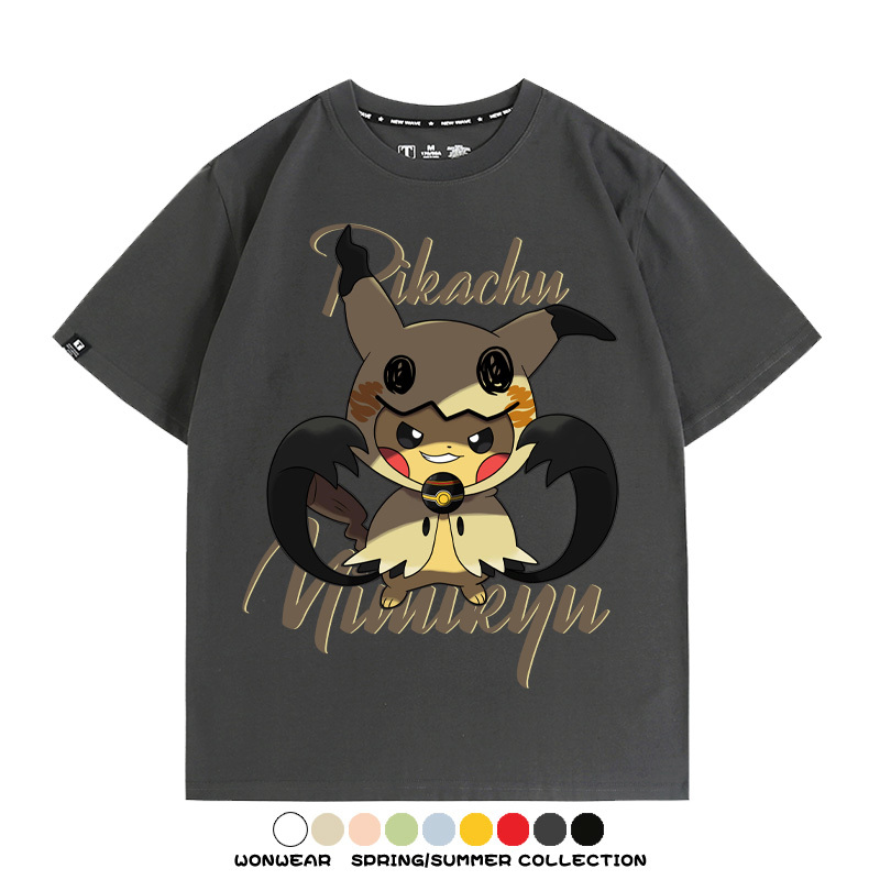 精靈寶可夢皮卡丘x謎擬Q動漫周邊短袖T恤