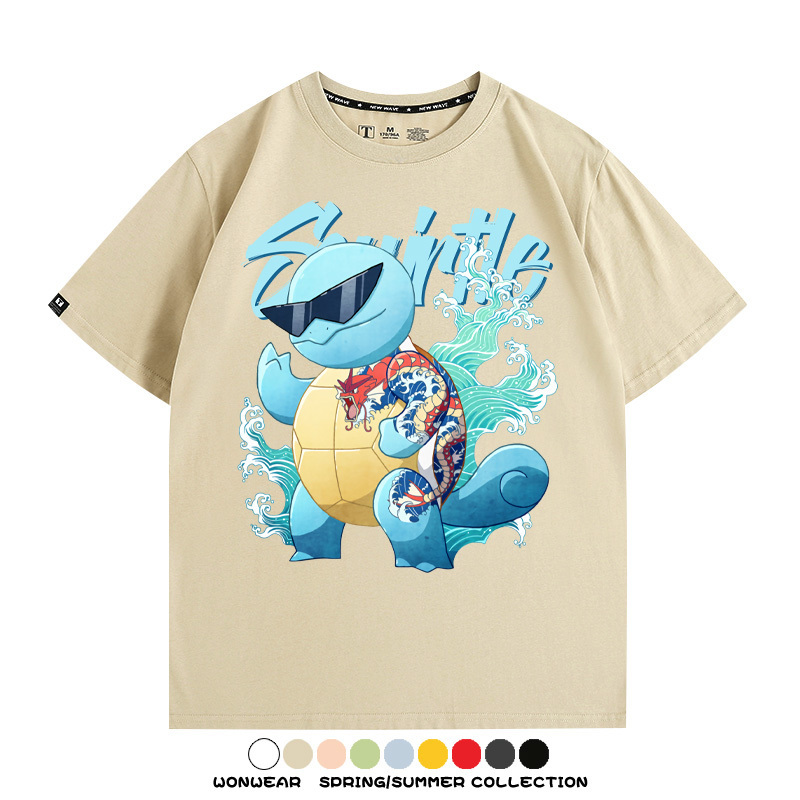 精靈寶可夢傑尼龜 親子情侶裝寬鬆短袖T
