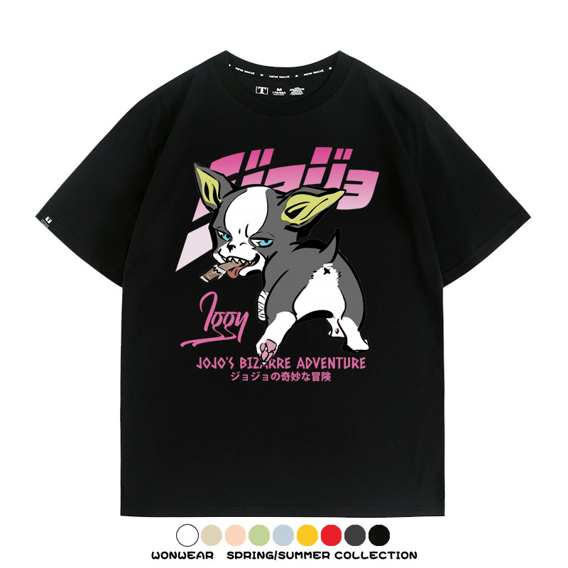 JOJO的奇妙冒險聯名伊奇愚者替身 親子情侶裝寬鬆短袖T