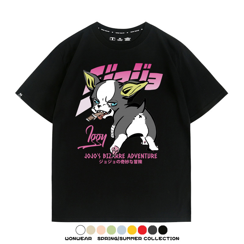 JOJO的奇妙冒險聯名伊奇愚者替身 親子情侶裝寬鬆短袖T