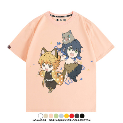 鬼滅之刃動漫周邊聯名  親子情侶裝寬鬆短袖T