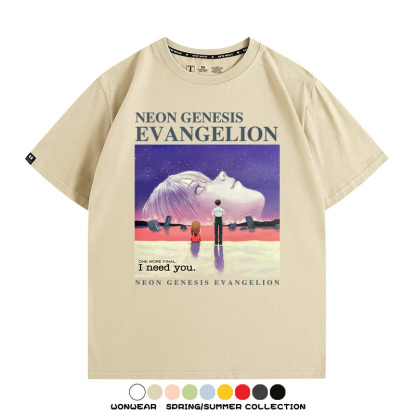 新世紀福音戰士EVAT恤潮牌二次元COS周邊短袖夏季男純棉寬鬆休閒