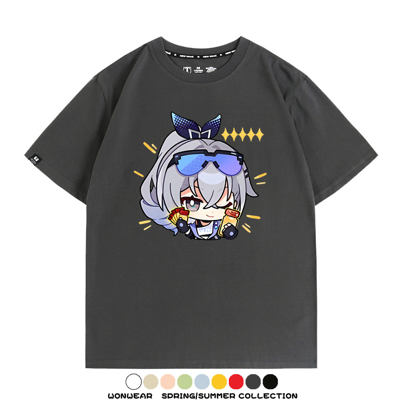 崩壞:星穹鐵道銀狼小姐 親子情侶寬鬆短袖T