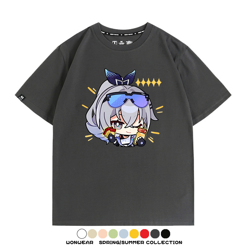 崩壞:星穹鐵道銀狼小姐 親子情侶寬鬆短袖T