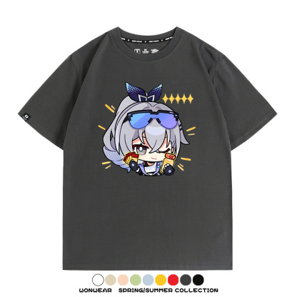 崩壞:星穹鐵道銀狼小姐 親子情侶寬鬆短袖T