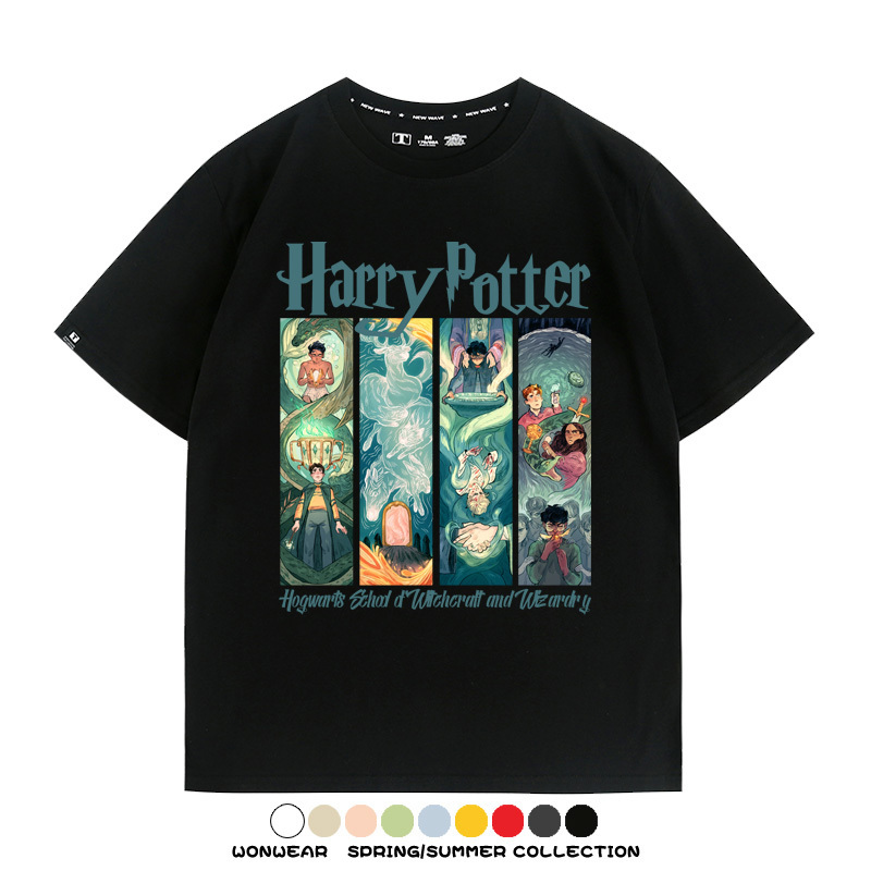 哈利波特四學院電影周邊短袖T恤