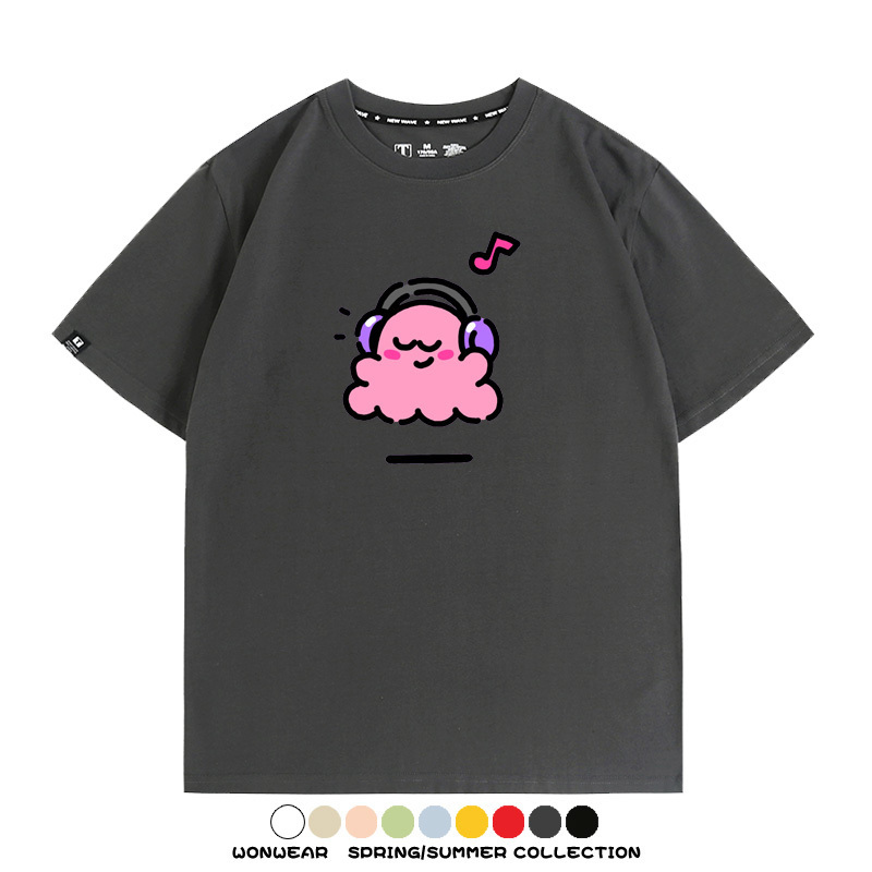 星之卡比遊戲 親子情侶裝寬鬆短袖T