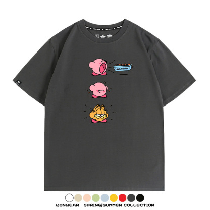 星之卡比遊戲 親子情侶裝寬鬆短袖T