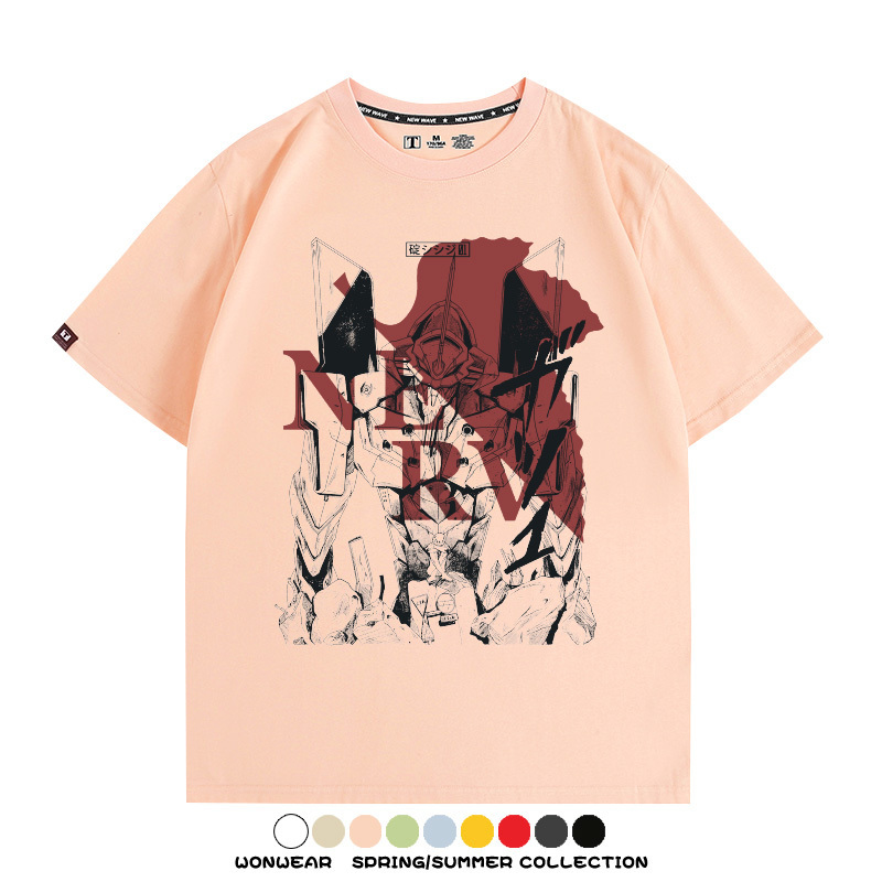 新世紀福音戰士EVA動漫周邊短袖T恤衫夏季男士純棉潮流二次元寬鬆