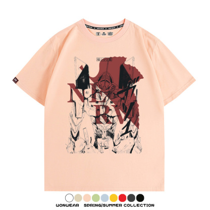 新世紀福音戰士EVA動漫周邊短袖T恤衫夏季男士純棉潮流二次元寬鬆