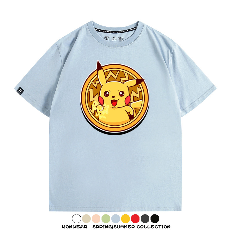 寶可夢卡通可愛頭像合集 親子情侶寬鬆短袖T
