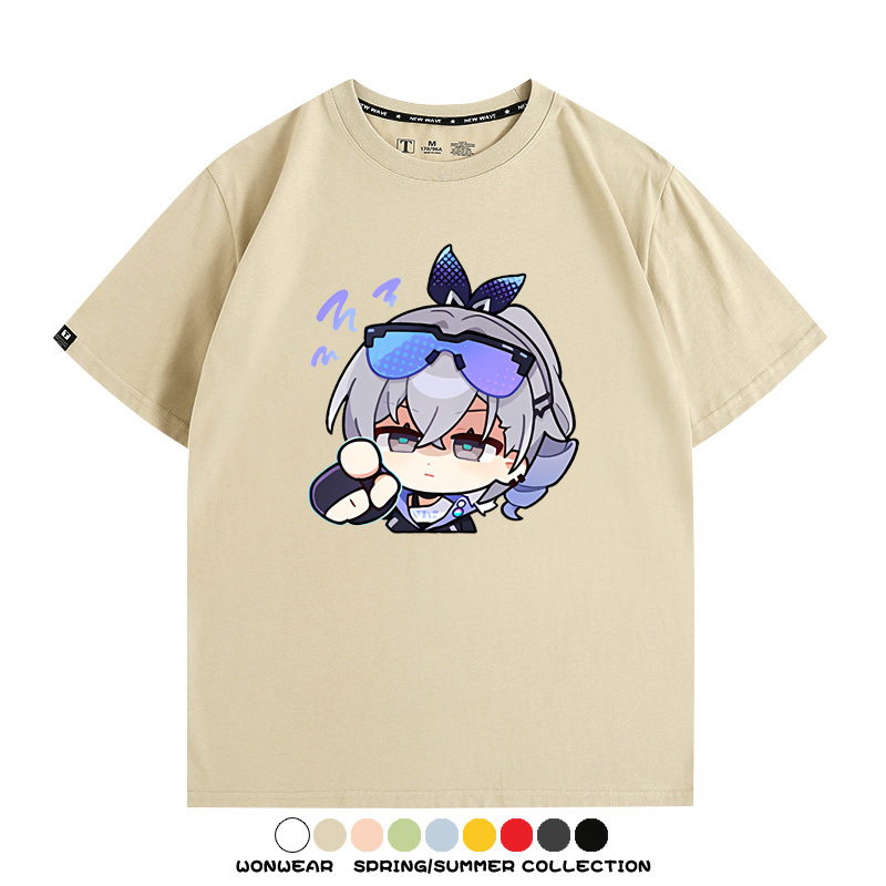 崩壞:星穹鐵道銀狼小姐 親子情侶寬鬆短袖T