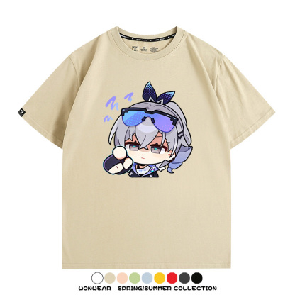 崩壞:星穹鐵道銀狼小姐 親子情侶寬鬆短袖T