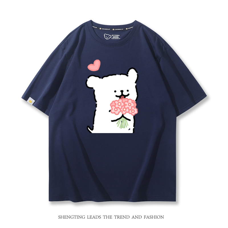 線條小狗 2024親子情侶男女同款 T恤