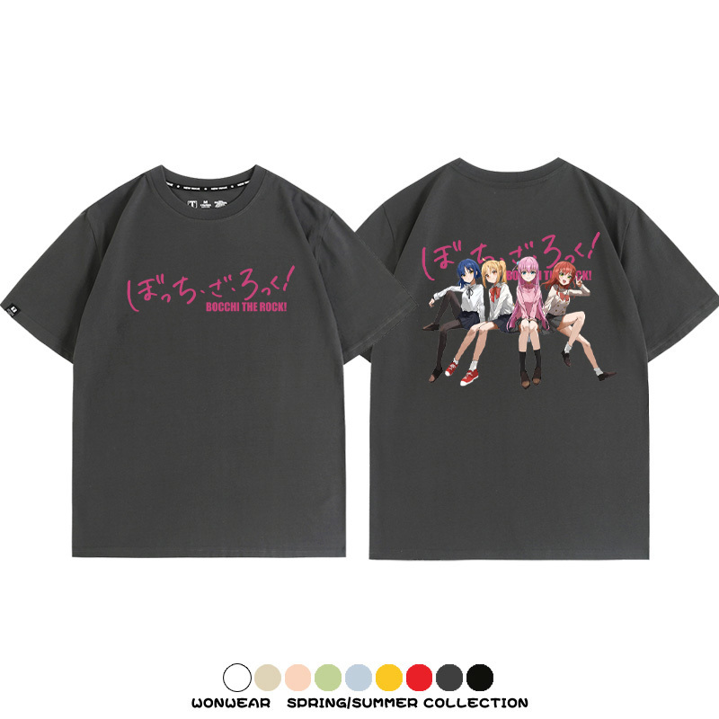 孤獨搖滾後藤一里小波奇周邊聯名 親子情侶裝寬鬆短袖T