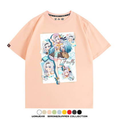 崩壞:星穹鐵道流螢遊戲周邊短袖T恤