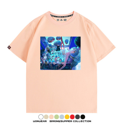 新世紀福音戰士EVA藝術插畫潮牌印花T恤夏季男潮純棉短袖寬鬆上衣