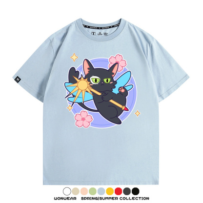 鈴芽之旅大臣貓聯名百變小櫻 親子情侶裝寬鬆短袖T