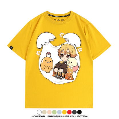 鬼滅之刃聯名三麗鷗 親子情侶裝寬鬆短袖T