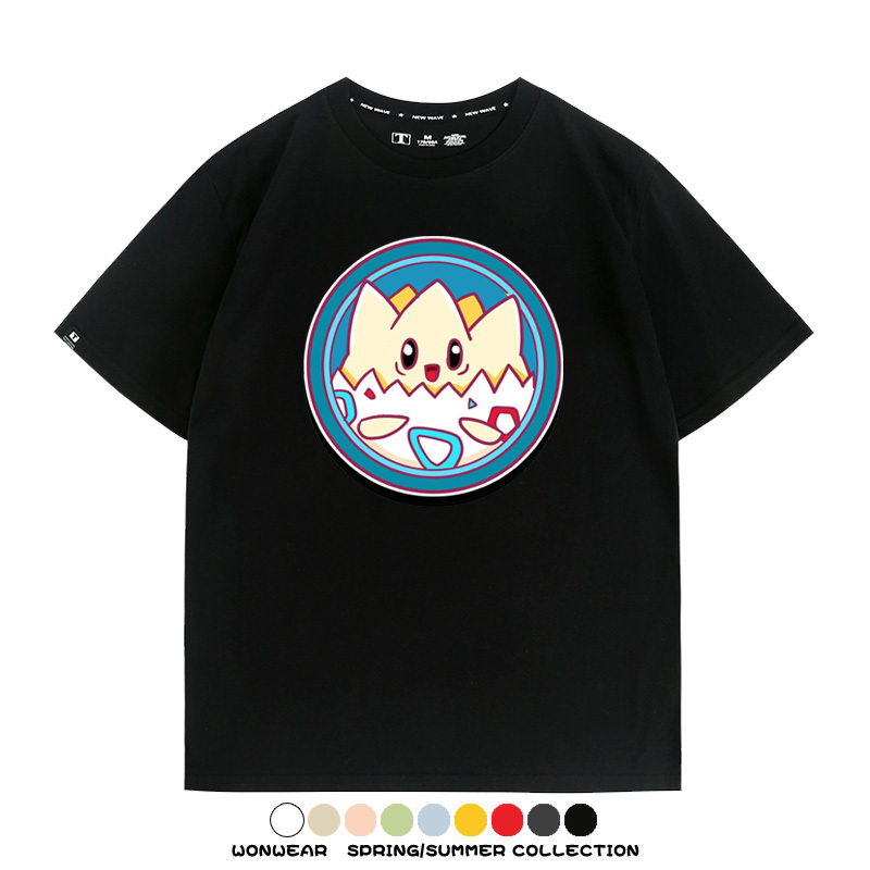 寶可夢卡通可愛頭像合集 親子情侶寬鬆短袖T