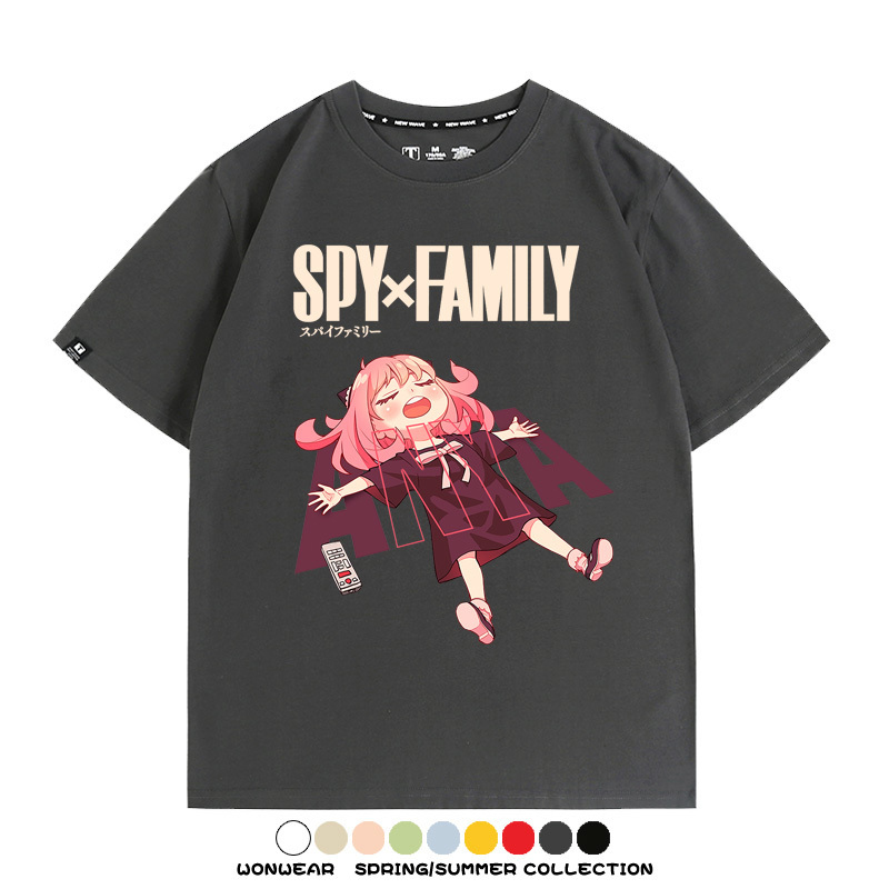 間諜家家酒動漫劇場版阿尼亞周邊短袖純棉學生上衣T恤衫夏季百搭