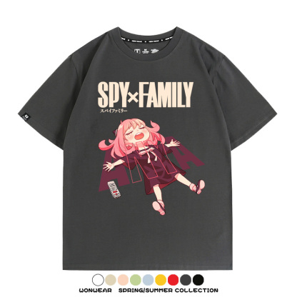 間諜家家酒動漫劇場版阿尼亞周邊短袖純棉學生上衣T恤衫夏季百搭