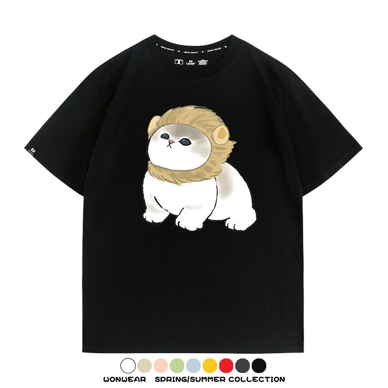 貓貓COS獅子 親子情侶裝寬鬆短袖T