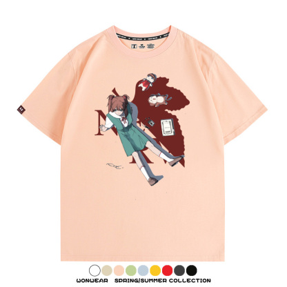 EVA新世紀福音戰士動漫明日香潮牌聯名短袖純棉T恤夏季情侶寬鬆上衣