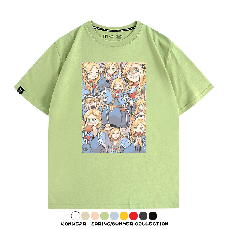 迷宮飯精靈瑪露希爾 親子情侶裝寬鬆短袖T