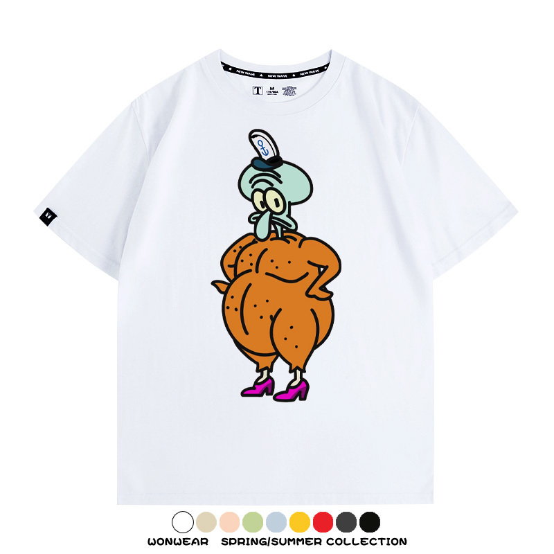 海綿寶寶惡搞動漫周邊短袖T恤