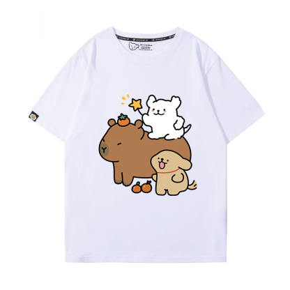 卡皮巴拉 2024親子情侶男女同款 T恤