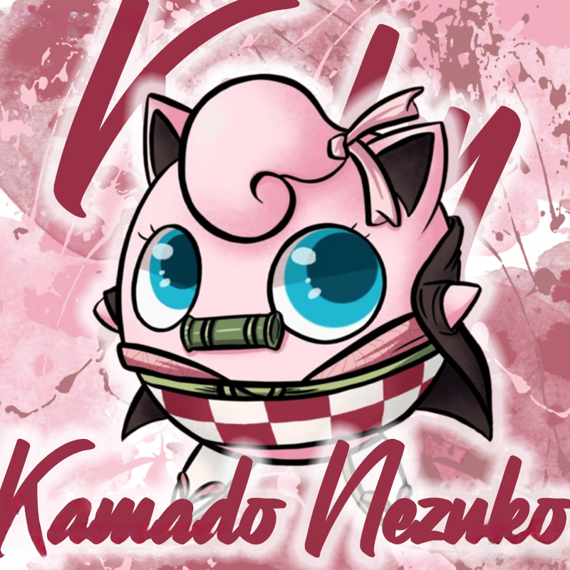 寶可夢胖丁聯名鬼滅之刃禰豆子周邊短袖T恤