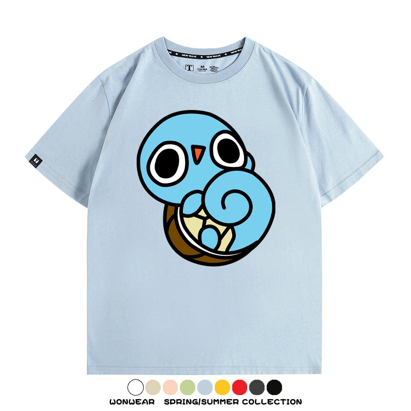 精靈寶可夢小火龍傑尼龜 親子情侶裝寬鬆短袖T