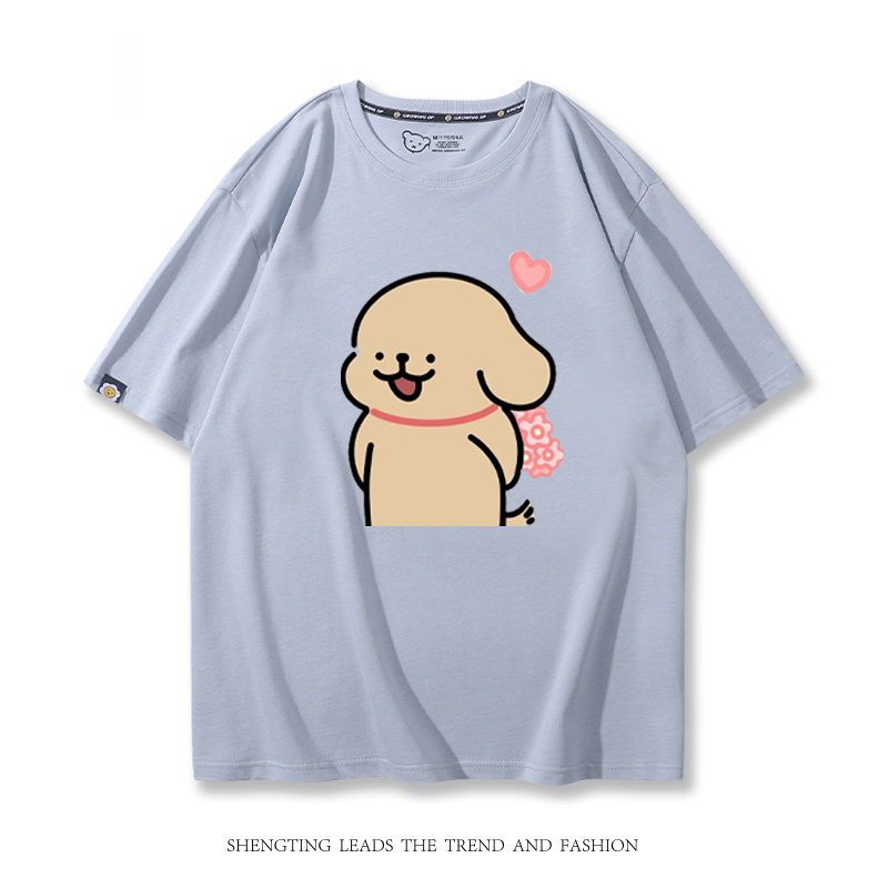 線條小狗 2024親子情侶男女同款 T恤