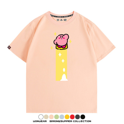 星之卡比遊戲 親子情侶裝寬鬆短袖T